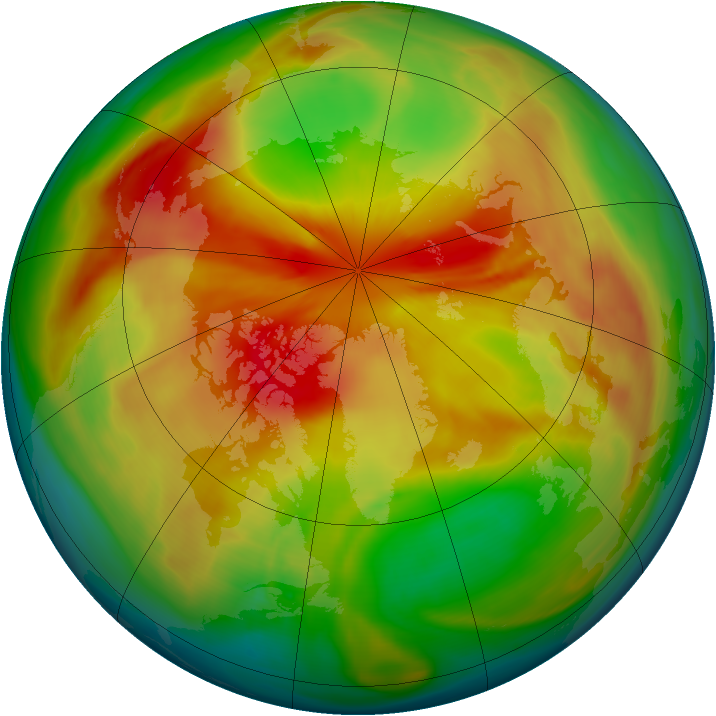 Arctic ozone map for 20 March 2008